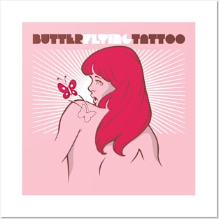 Butter Flying Tattoo Posters and Art